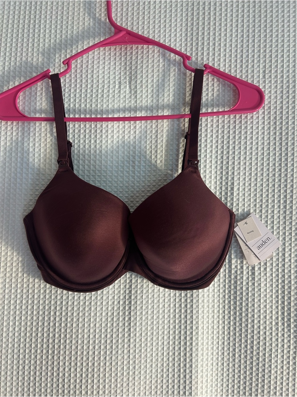 Auden 32DDD Nursing  Lightly Lined T-Shirt Bra in Deep Burgundy